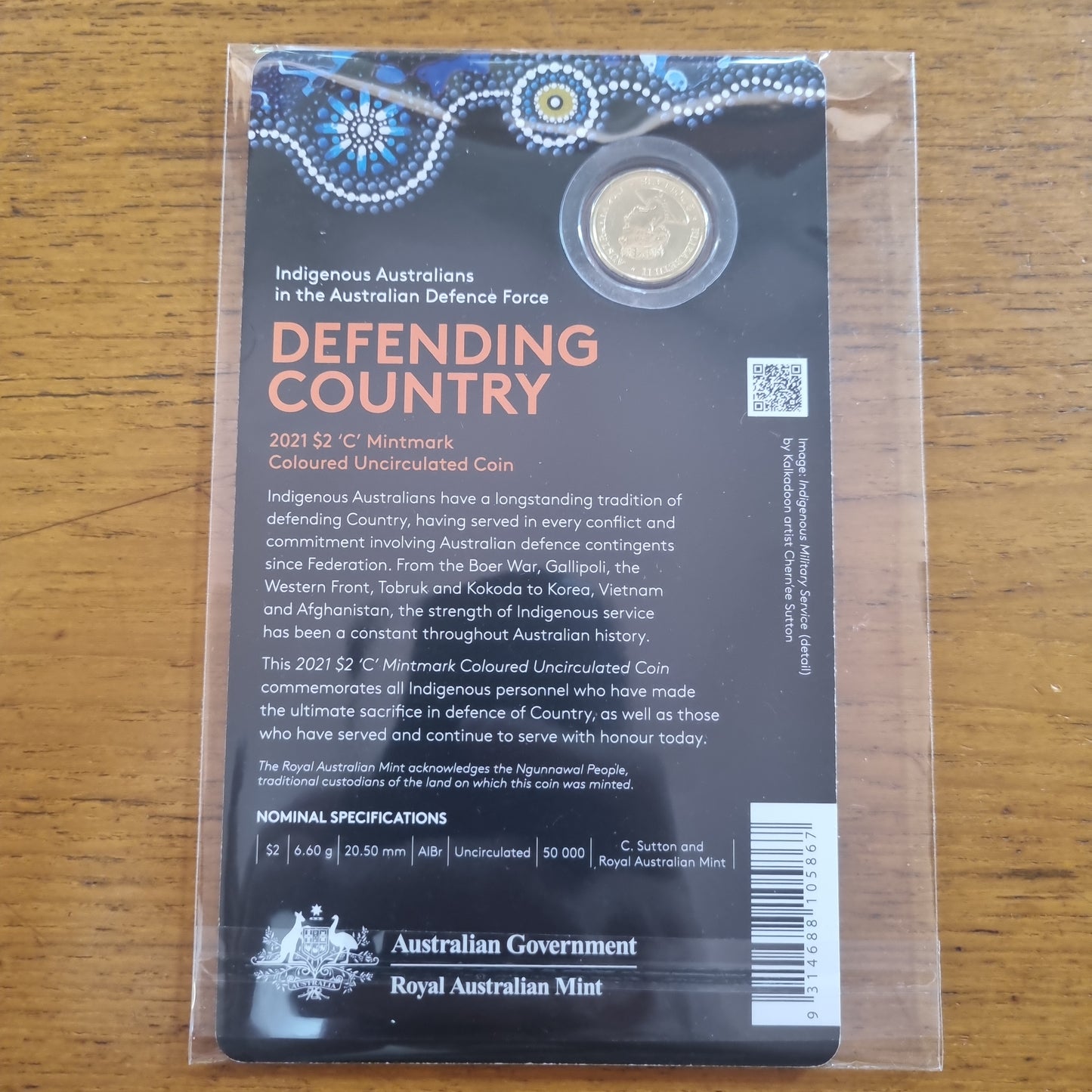 Indigenous Military $2 C-Mint card 2021