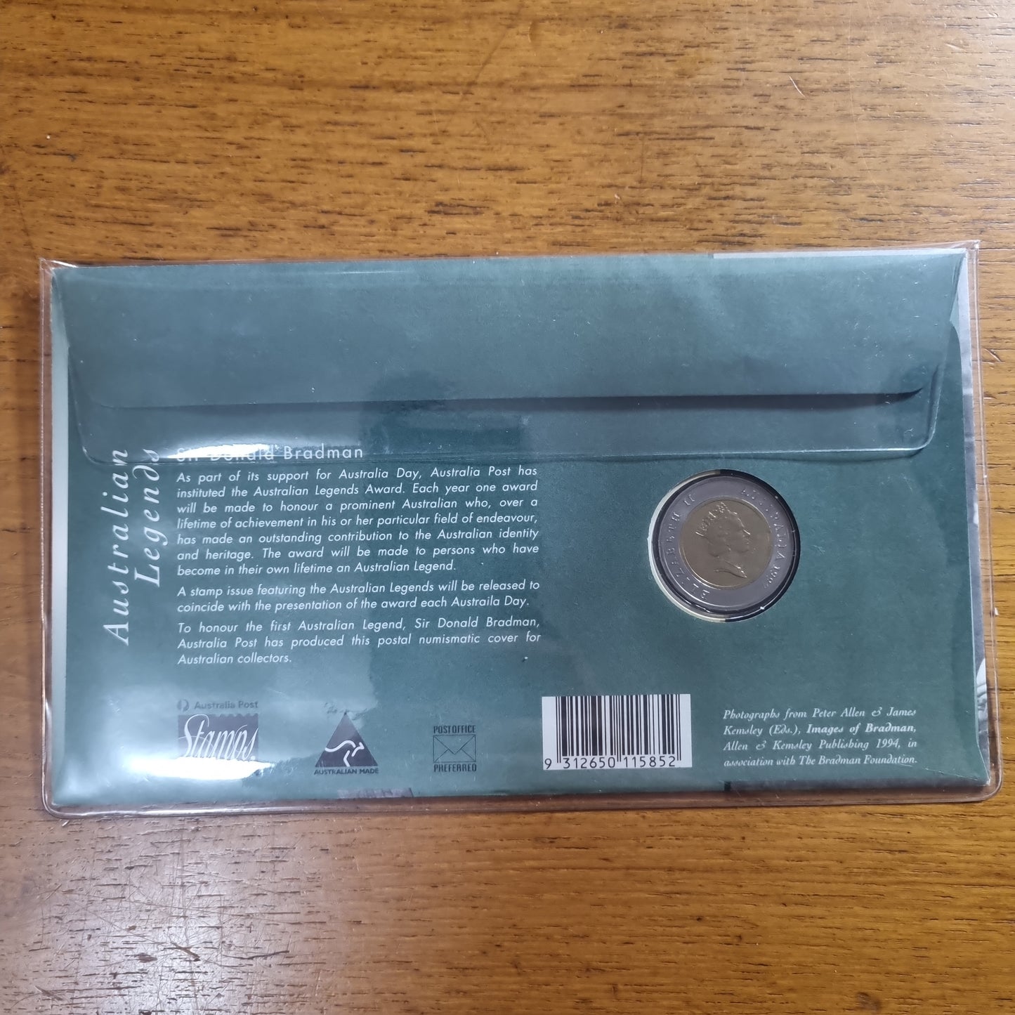 Donald Bradman Australian Legends BiMetallic $5 PNC 1997
