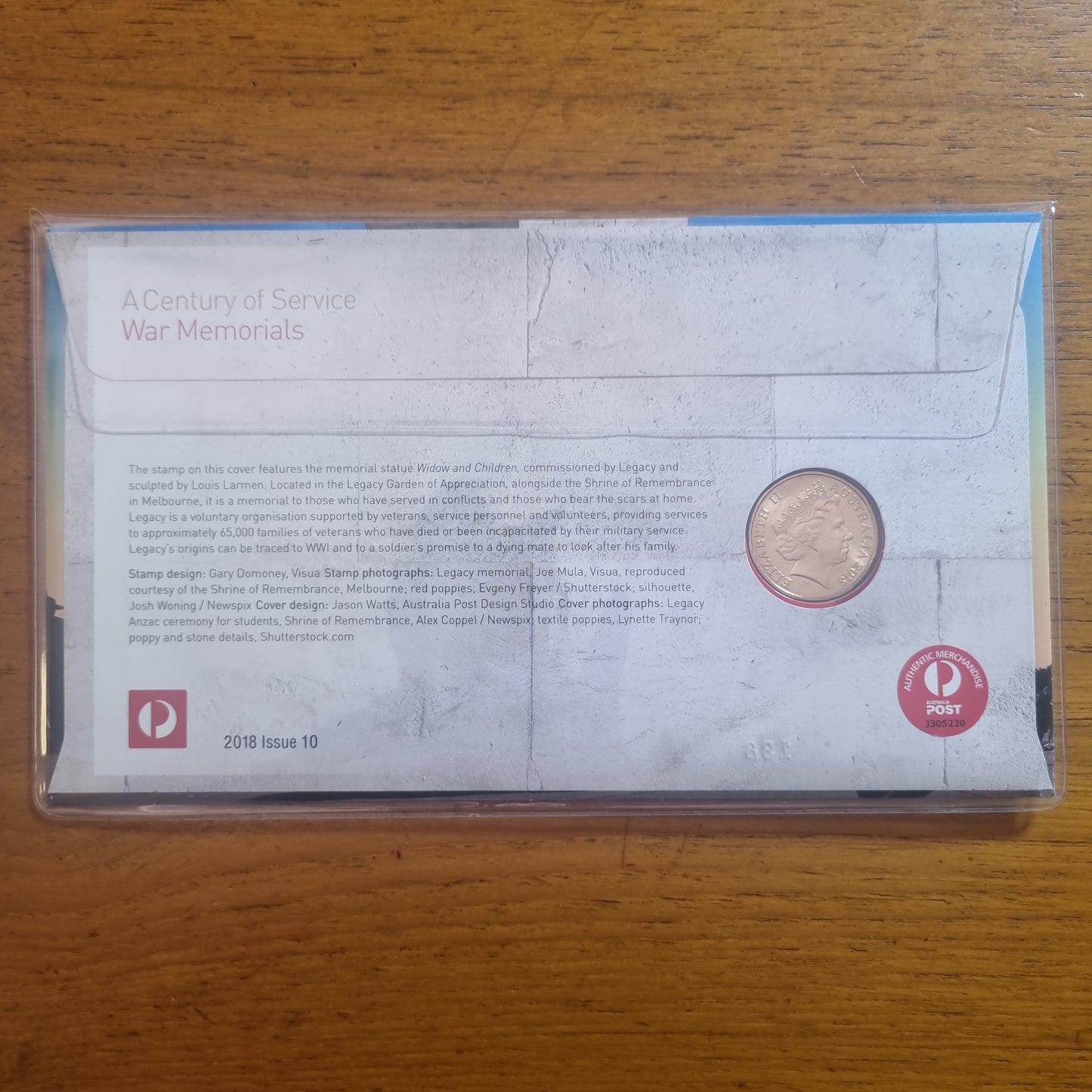 War Memorial Armistice Brisbane ANDA $1 PNC 2018