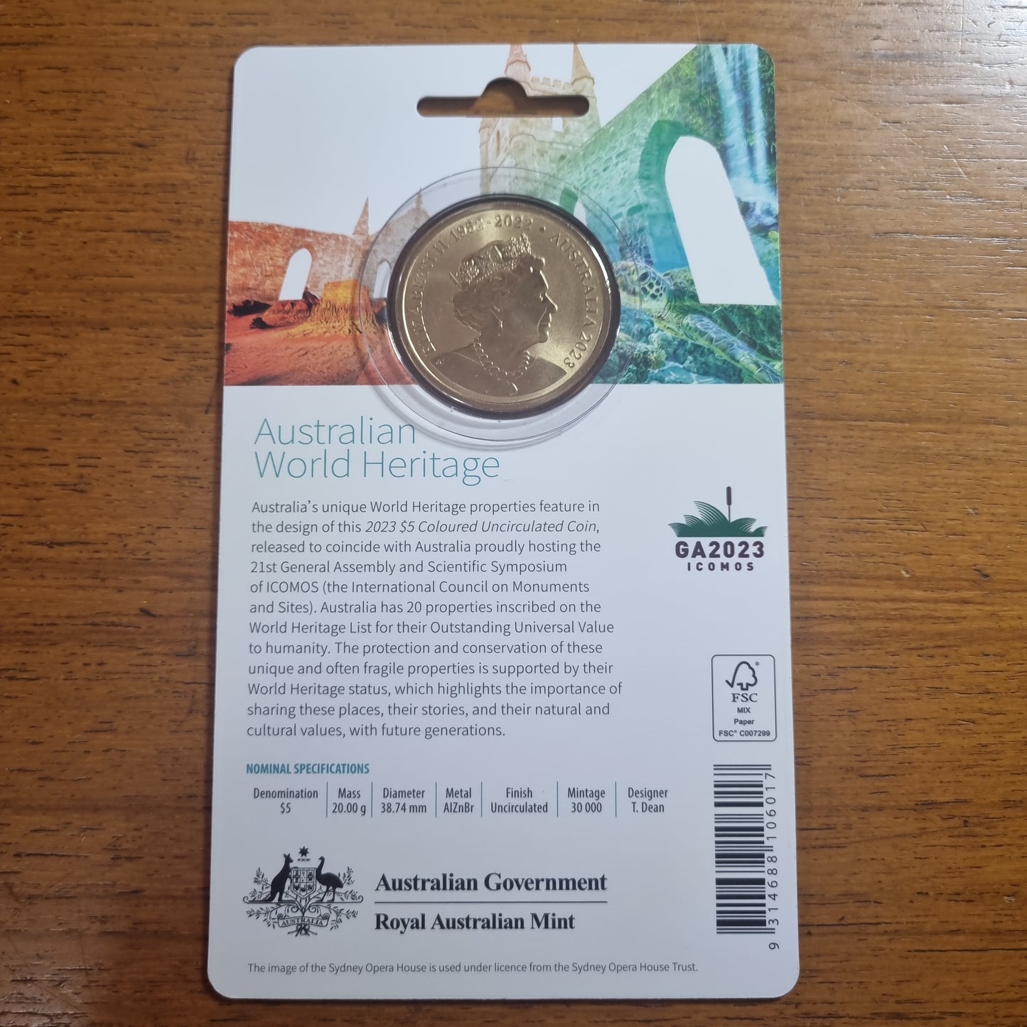 Australian World Heritage $5 2023