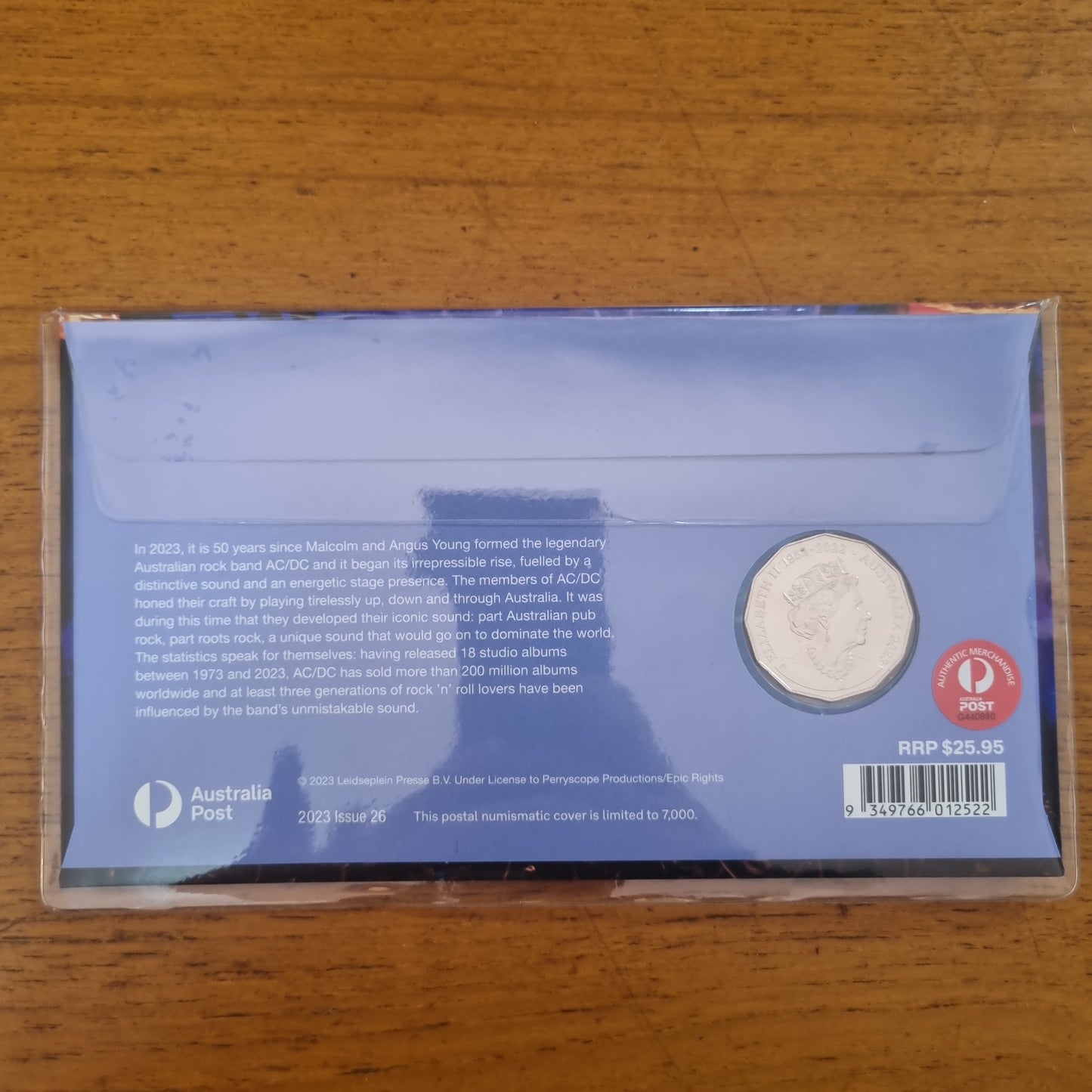 ACDC coloured 50c PNC 2023