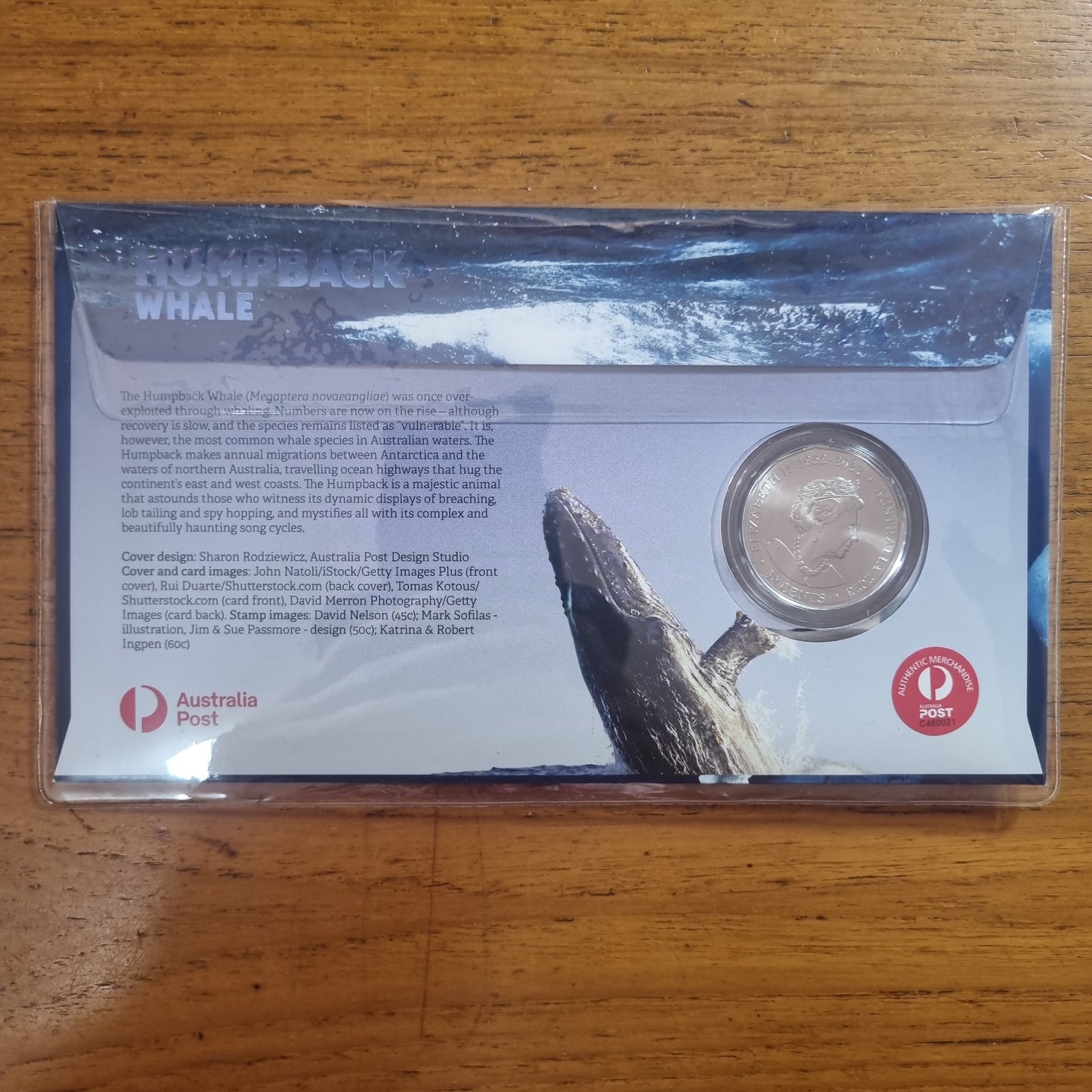 Humpback Whale coloured 50c Impressions PNC 2023