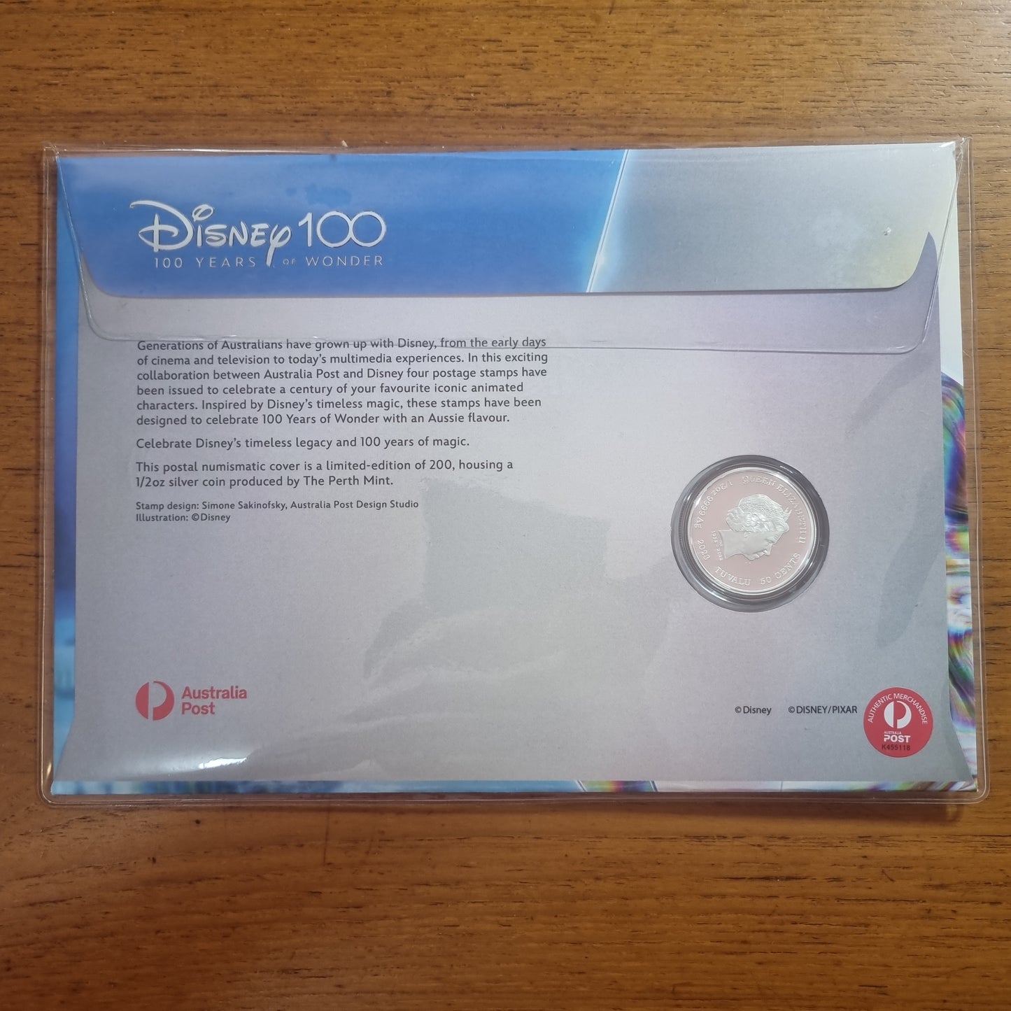 Disney, 100 years of Wonder, Finding Nemo coloured 1/2oz silver Impressions PNC