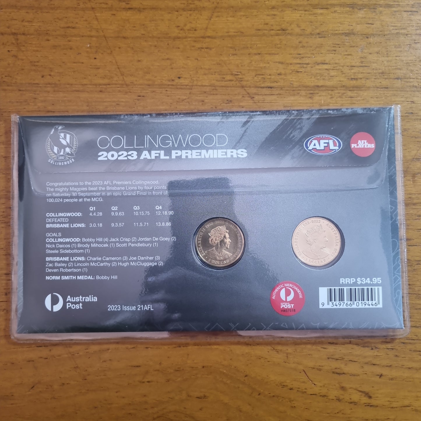 Collingwood AFL 2023 Premiership $1 PNC