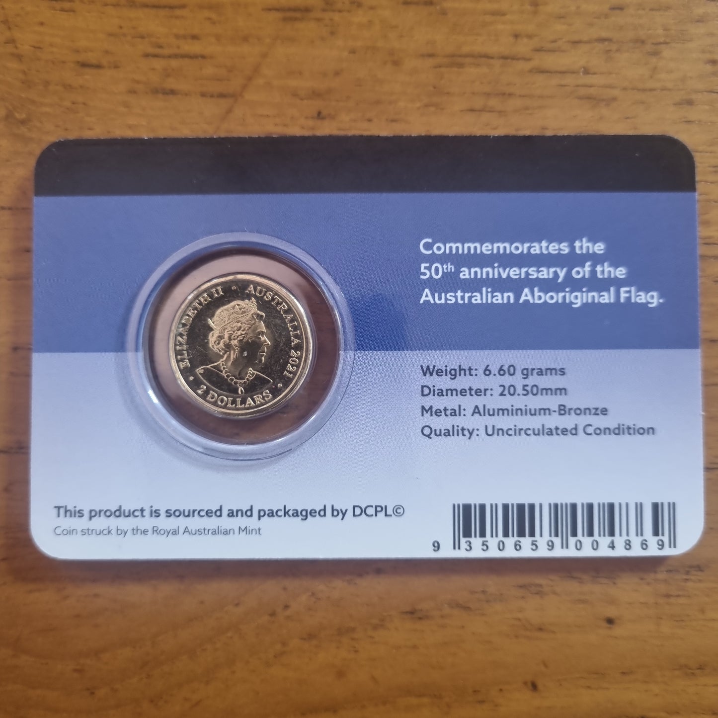 Aboriginal Flag $2 Downies Card