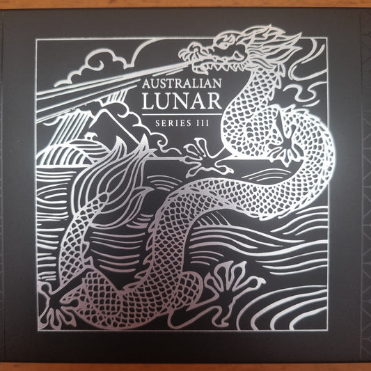Lunar Series III Dragon Trio Proof Set (gild, colour, proof 1oz)