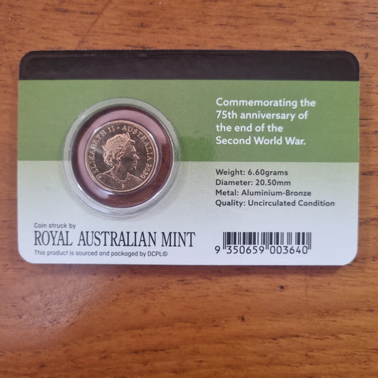 End of WW2 $2 Downies Card