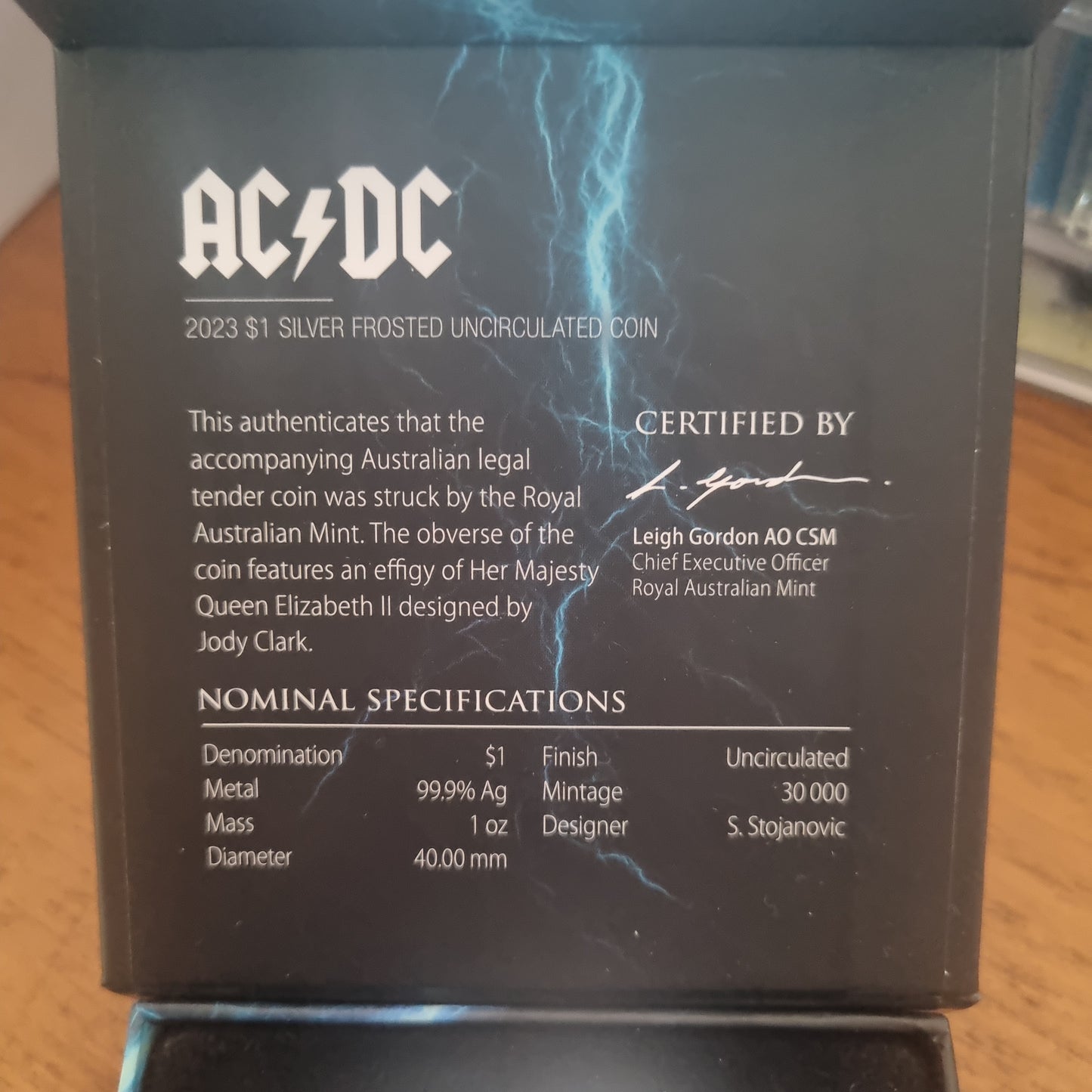 ACDC 1oz 2023 Silver UNC