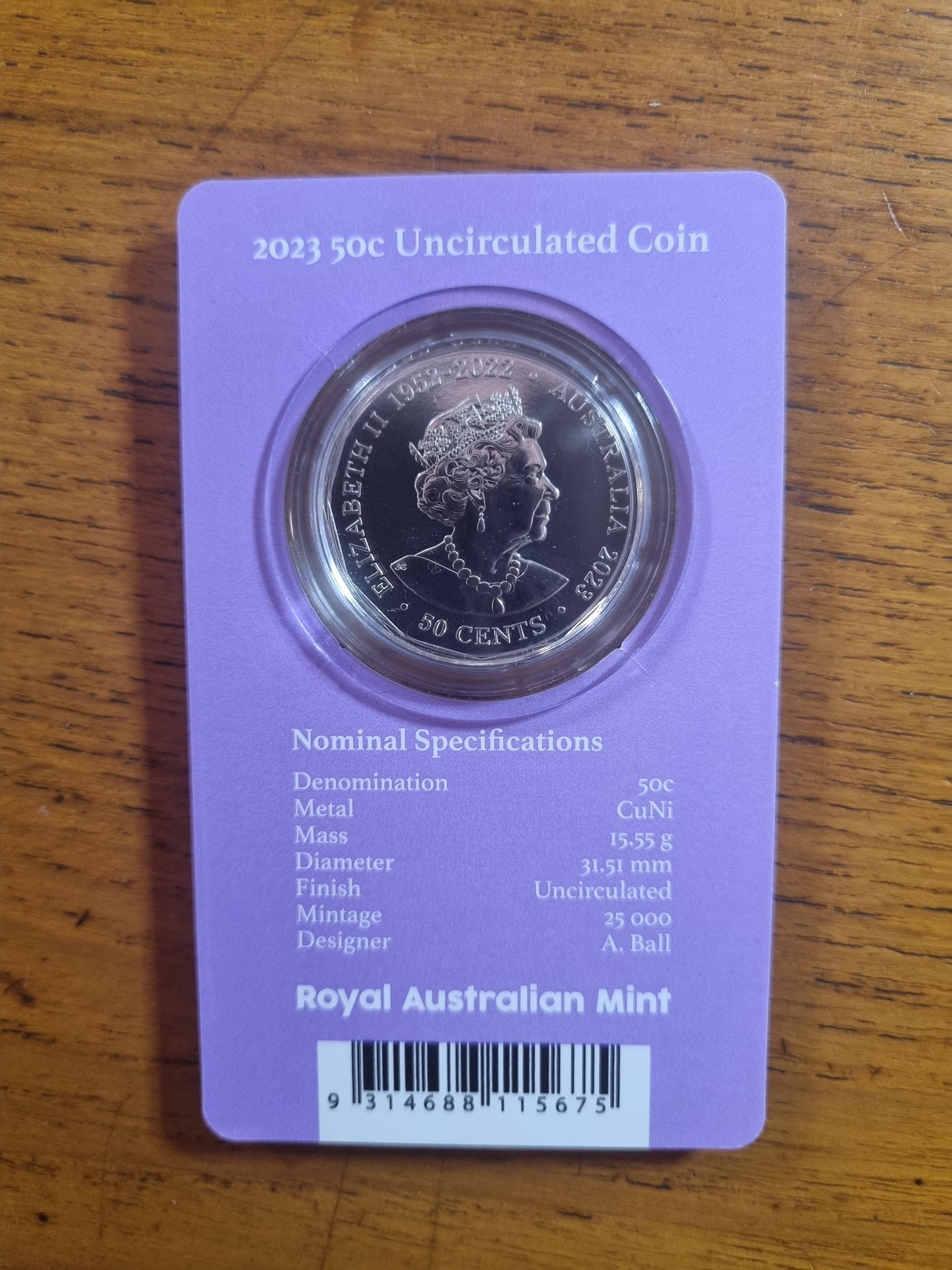 Elizabeth Regina 50c UNC 2023