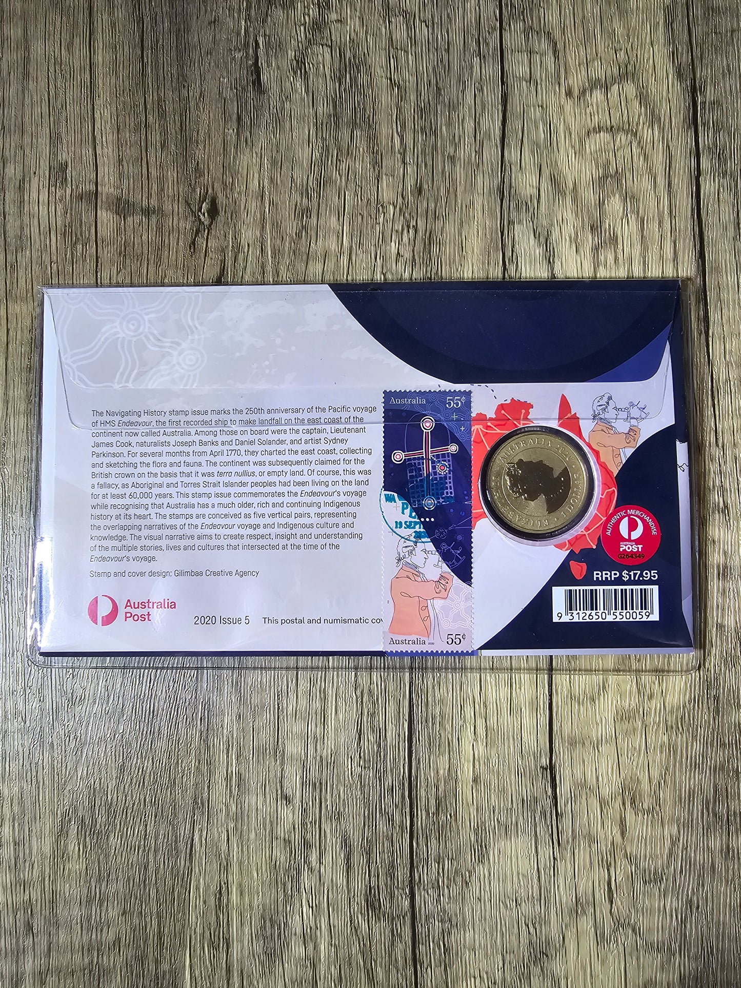 Navigating History Endeavour Voyage Perth Show 2020 OVP (Complete Set of 5 stamp variety)