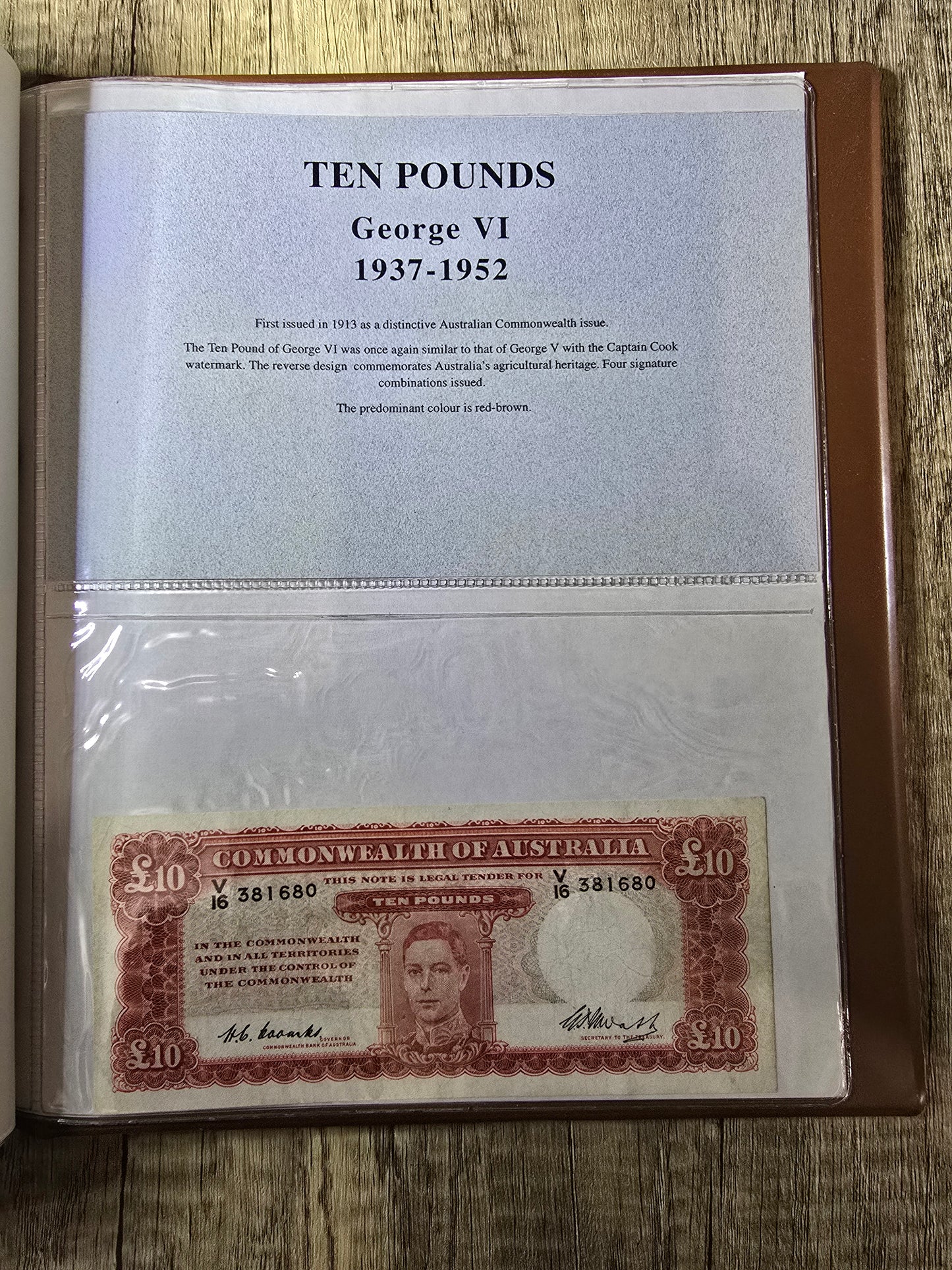 Australian Pre-Decimal Banknote Type-Set (1949-1952) VST Folder Display