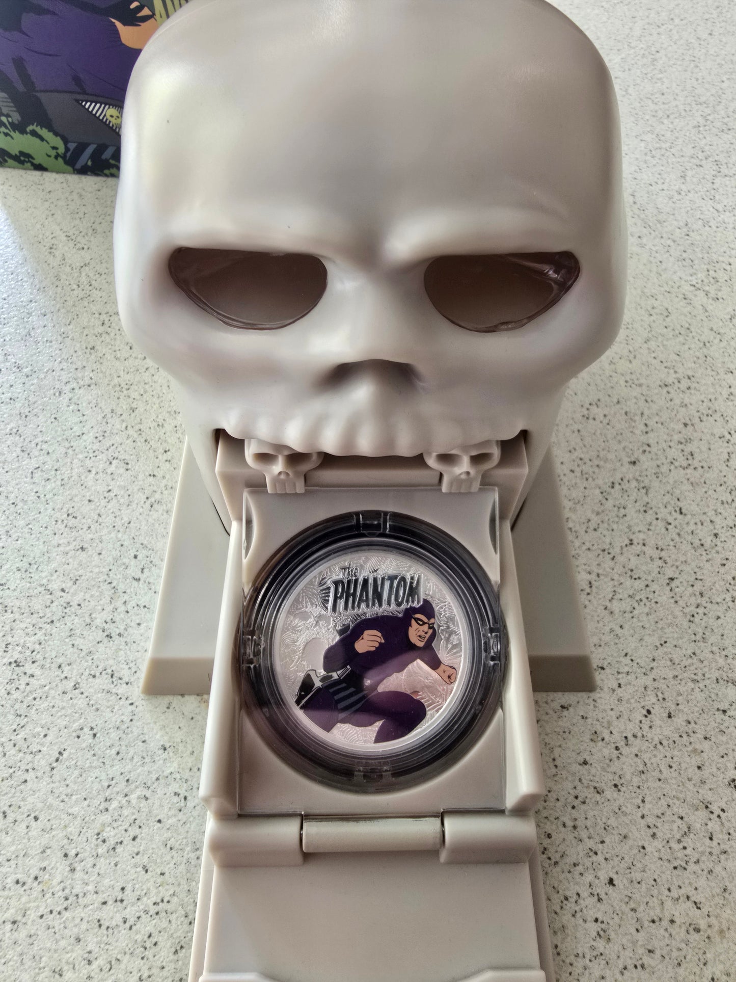 Phantom 80th Anniversary coloured 1oz - light up skull cave