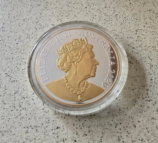 2020 5oz Gold Gilded Mob Of Roos