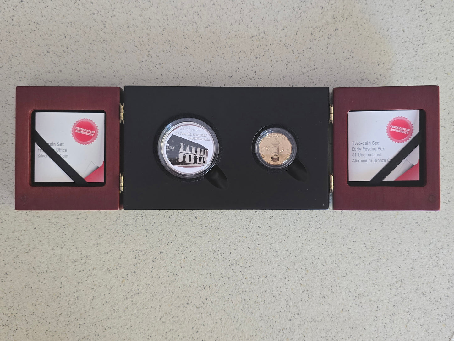 Australia Post - First Post Office/Early Posting Box 1oz Silver Proof (2 coin set)