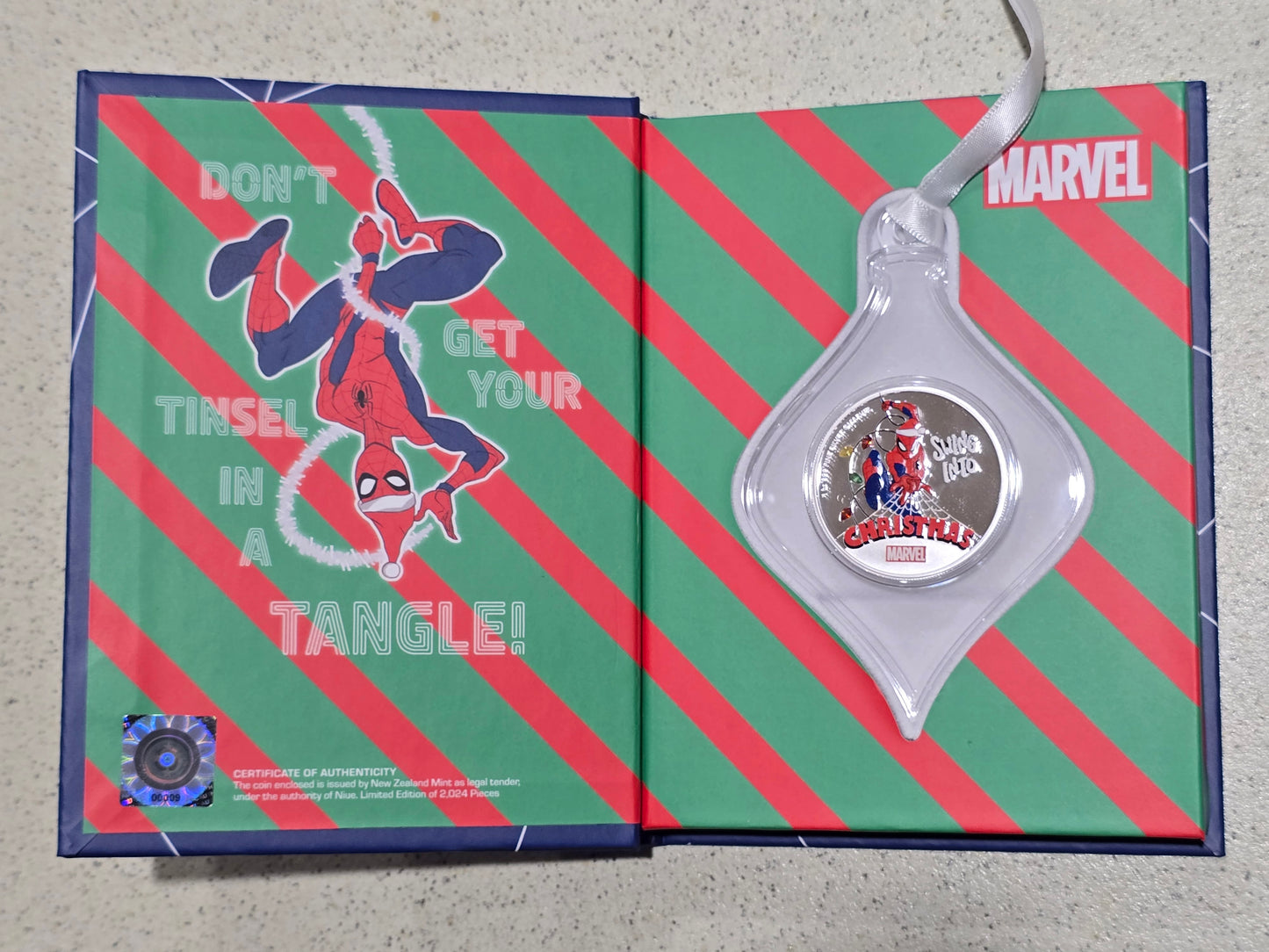 Spiderman Christmas 1oz Marvel - NZMint