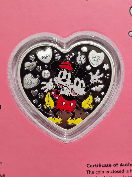 Disney Mickey-Minnie, I Love Us, 1oz NZMint
