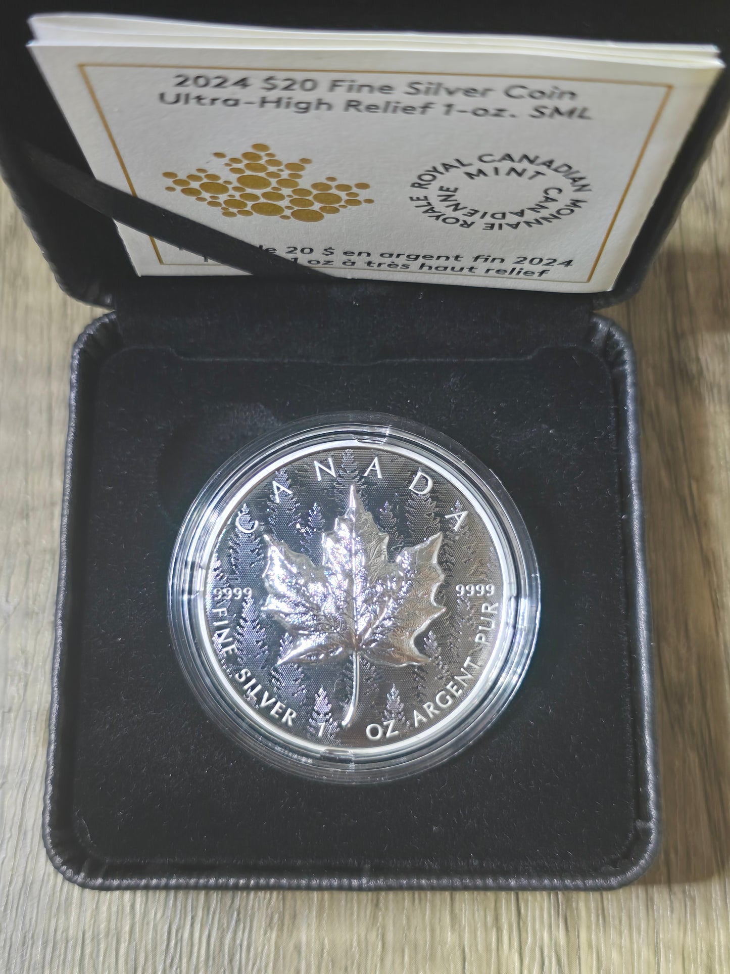 Maple Leaf Ultra High Relief Reverse Silver Proof 1oz 2024 Canada
