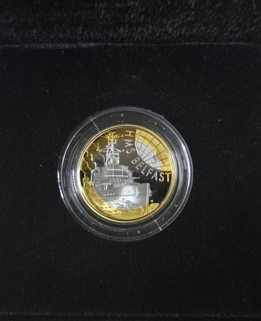 HMAS Belfast £2 Silver Proof 2024, UK Royal Mint