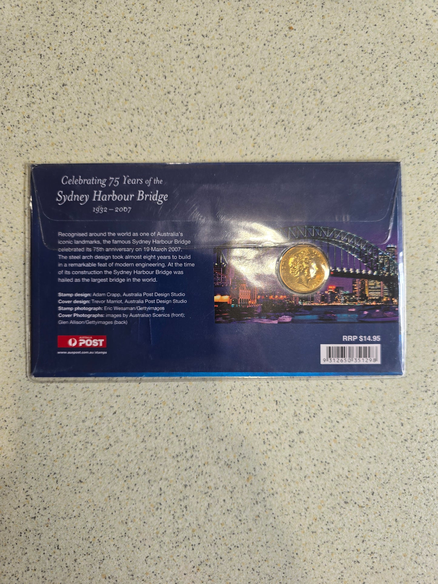 Sydney Harbour Bridge 2007 $1 PNC, Building Bridges 2011 Overprint #26