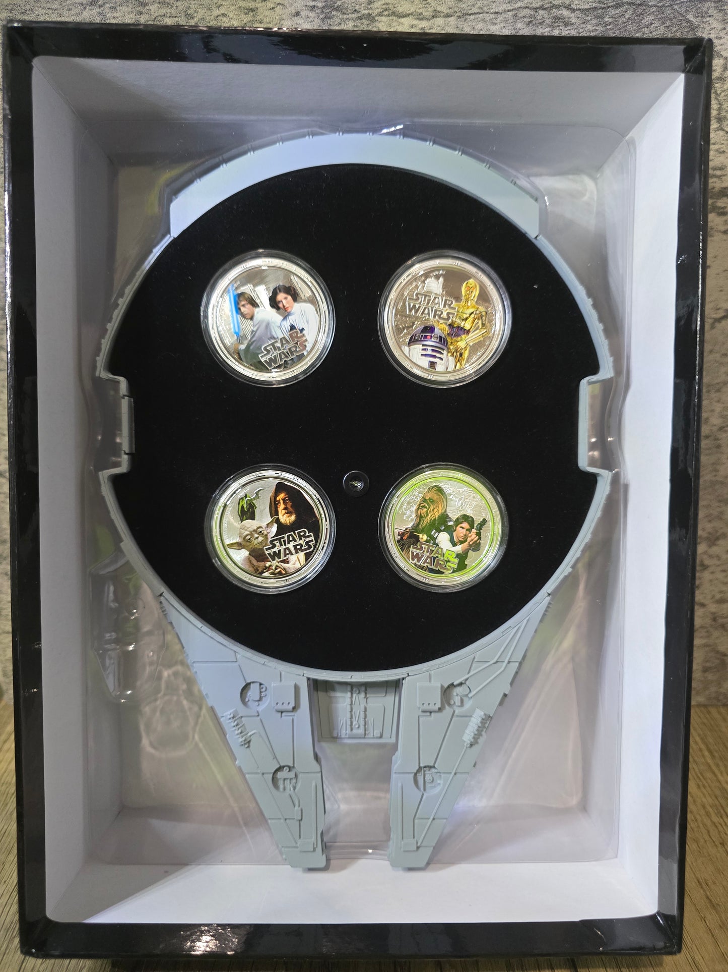 StarWars Millennium Falcon 4 x 1oz Proof Set 2011 NZMint