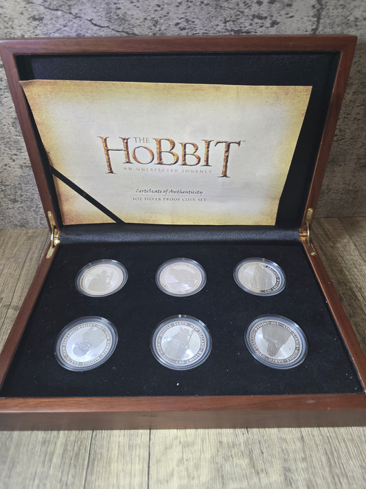 The Hobbit 2013 6 x 1oz proof set NZ Mint