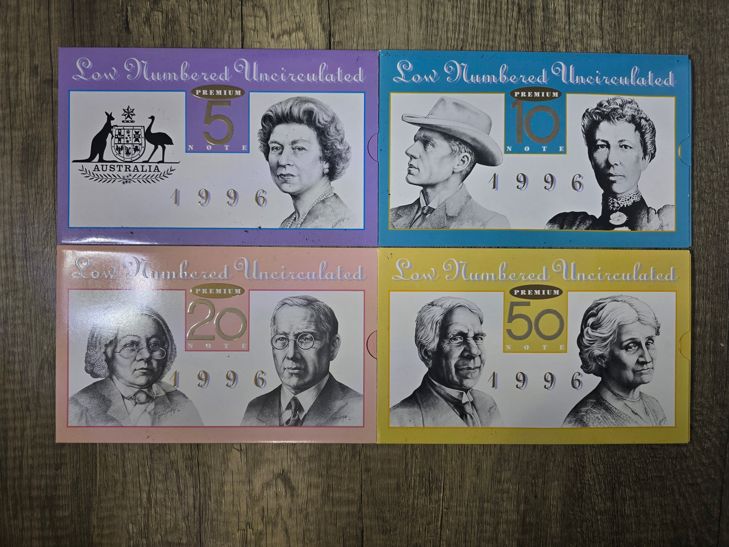 1996 Low numbered first release banknote set (red serial)
