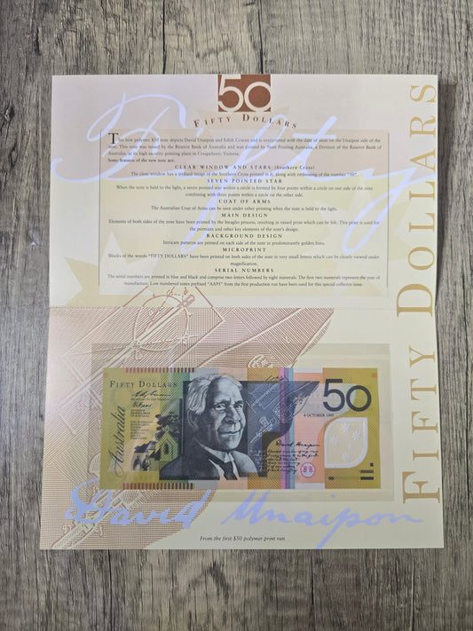 1995 $50 NPA Folio
