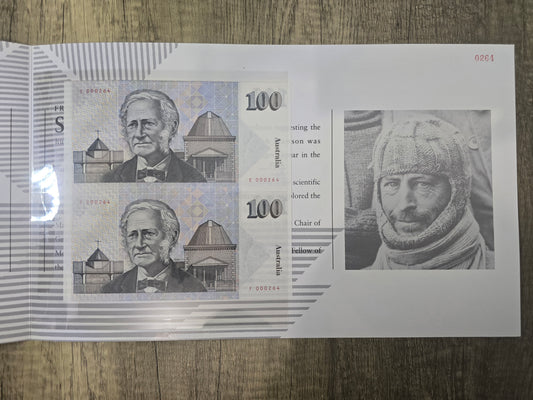 $100 Verticle Pair 1995 Folio (Red Serial)