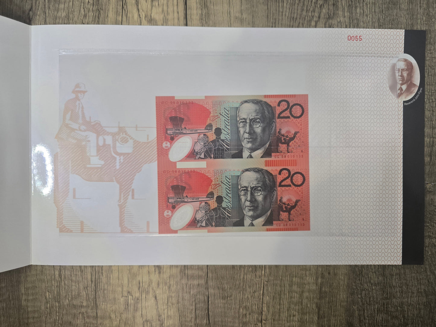 $20 Verticle Pair 1998 NPA Folio (Red Serial)