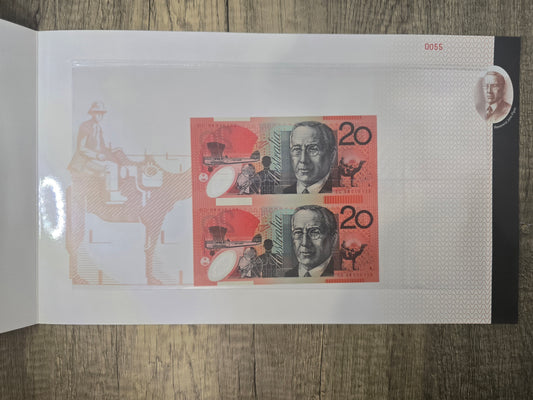 $20 Verticle Pair 1998 NPA Folio (Red Serial)