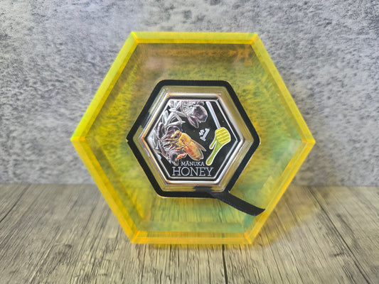 New Zealand Manuka Honey Bee coloured 1oz 2018
