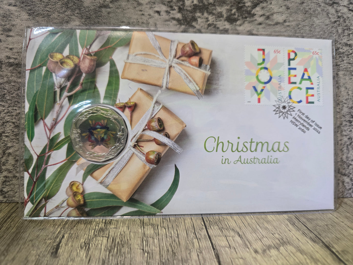 Christmas in Australia coloured 50c PNC 2022