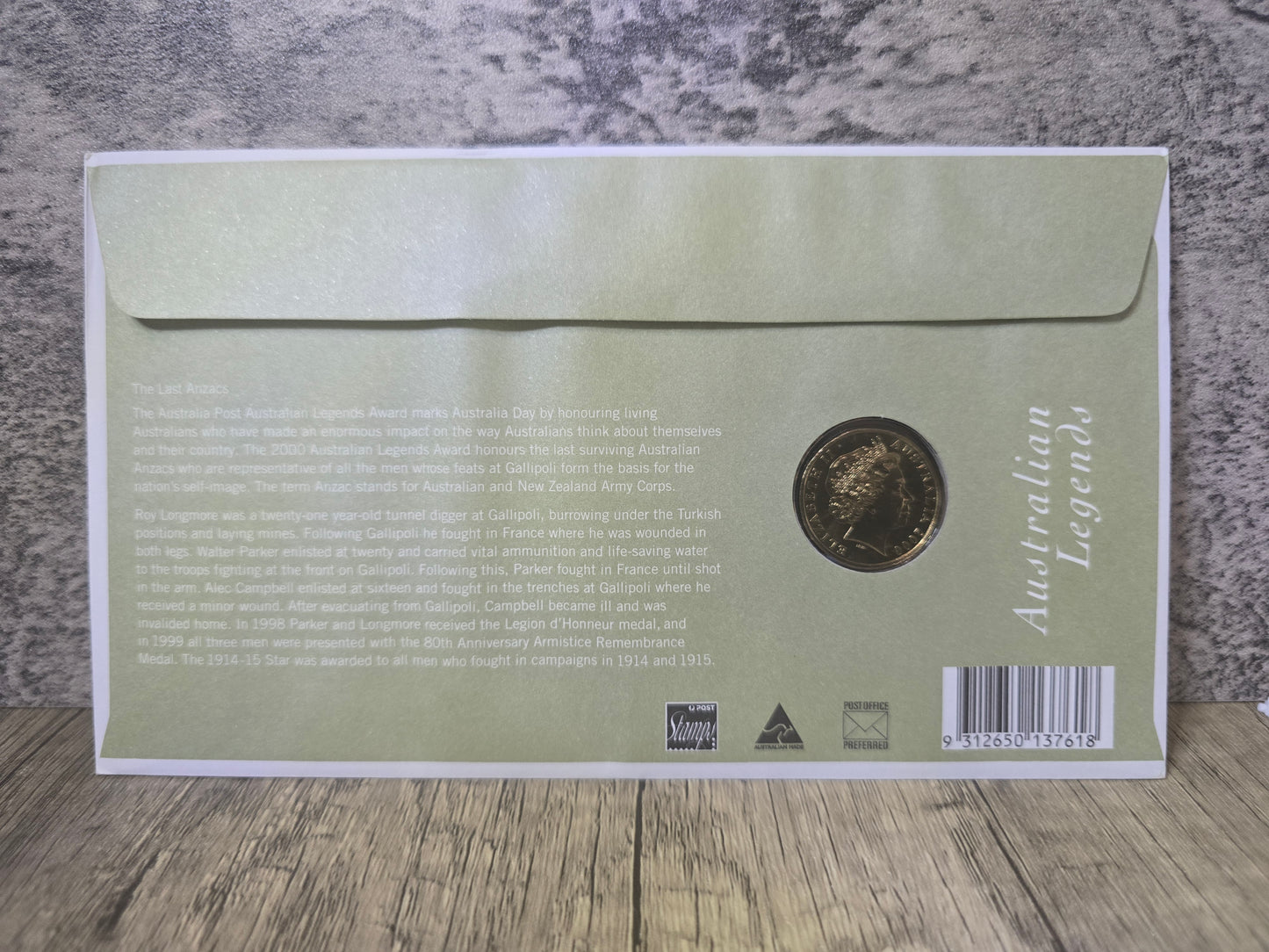 Australian Legends - Last ANZAC $1 PNC 2000