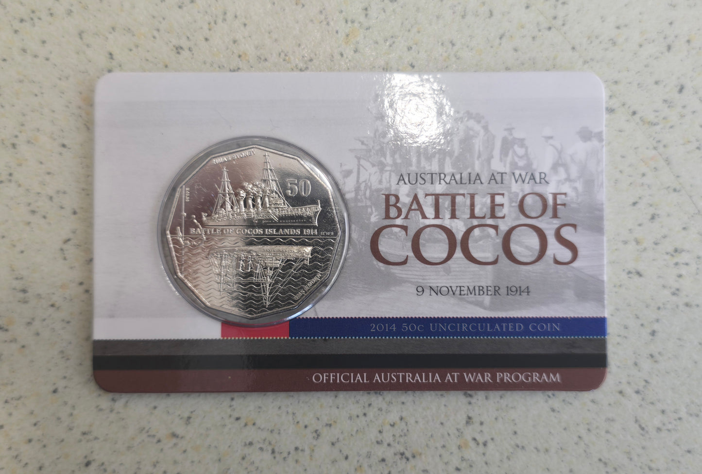 Battle of Cocos 50c card