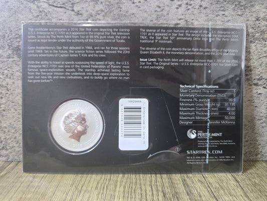 StarTrek Enterprise 1oz 2016