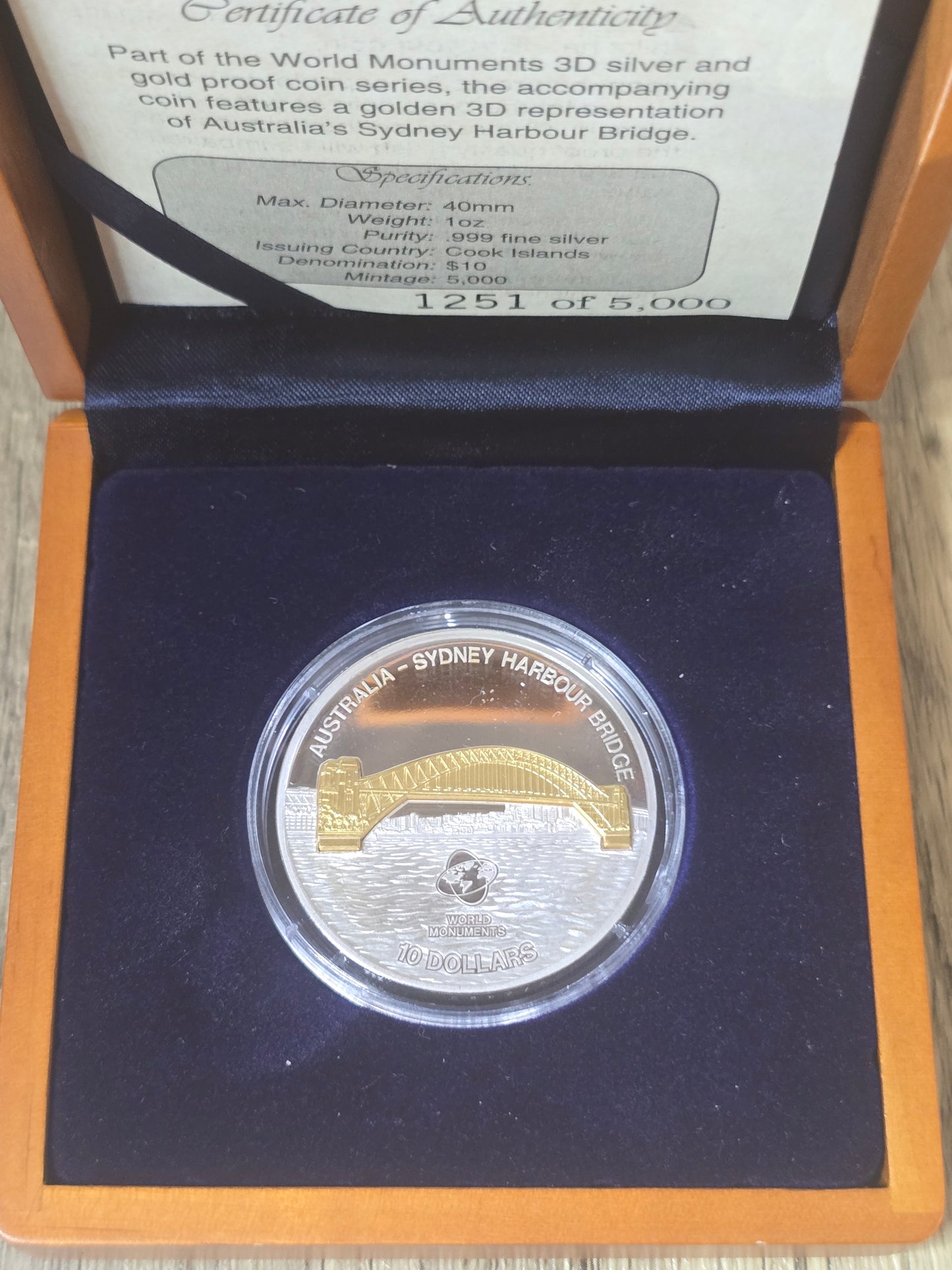 3D World Monuments - Sydney Harbour Bridge 1oz