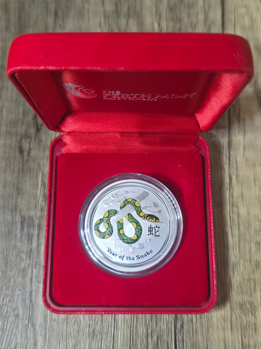 Lunar Snake ½oz coloured proof 2013