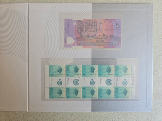 30years of Decimal Currency $5 Folder 1996 (black serial)