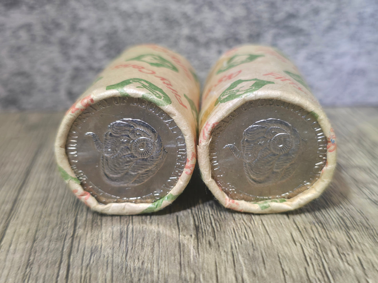 1991 RamsHead 50c Security Rolls
