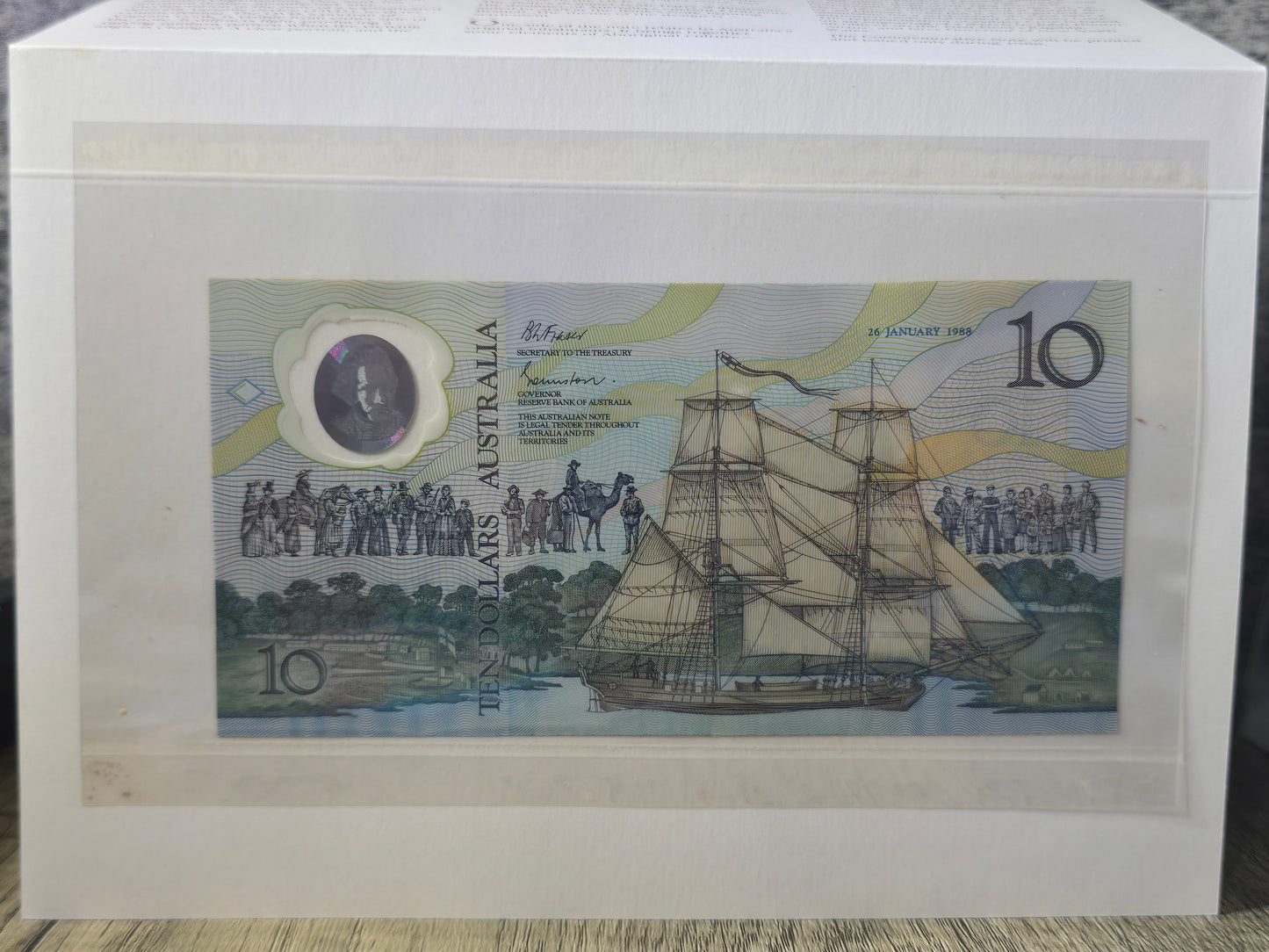 Bicentenary $10 Banknote Folio 1988 (OVP Jan 26, 1988)