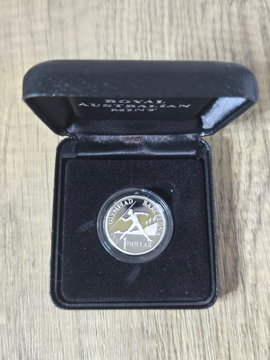 1992 Barcelona Olympics Silver Proof $1
