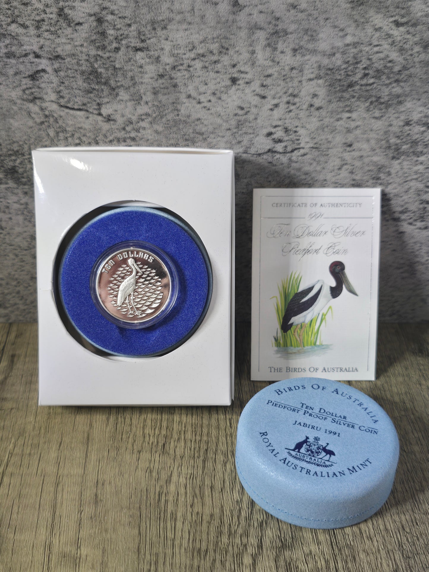 Birds of Australia Jabiru 1991 Piedfort
