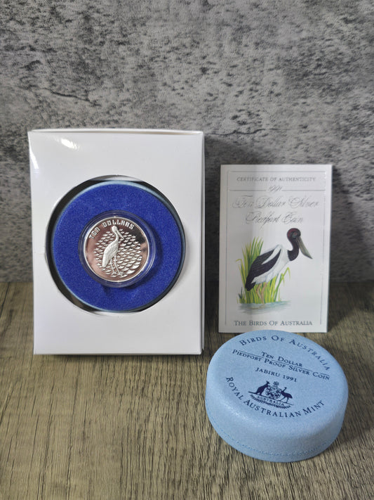 Birds of Australia Jabiru 1991 Piedfort