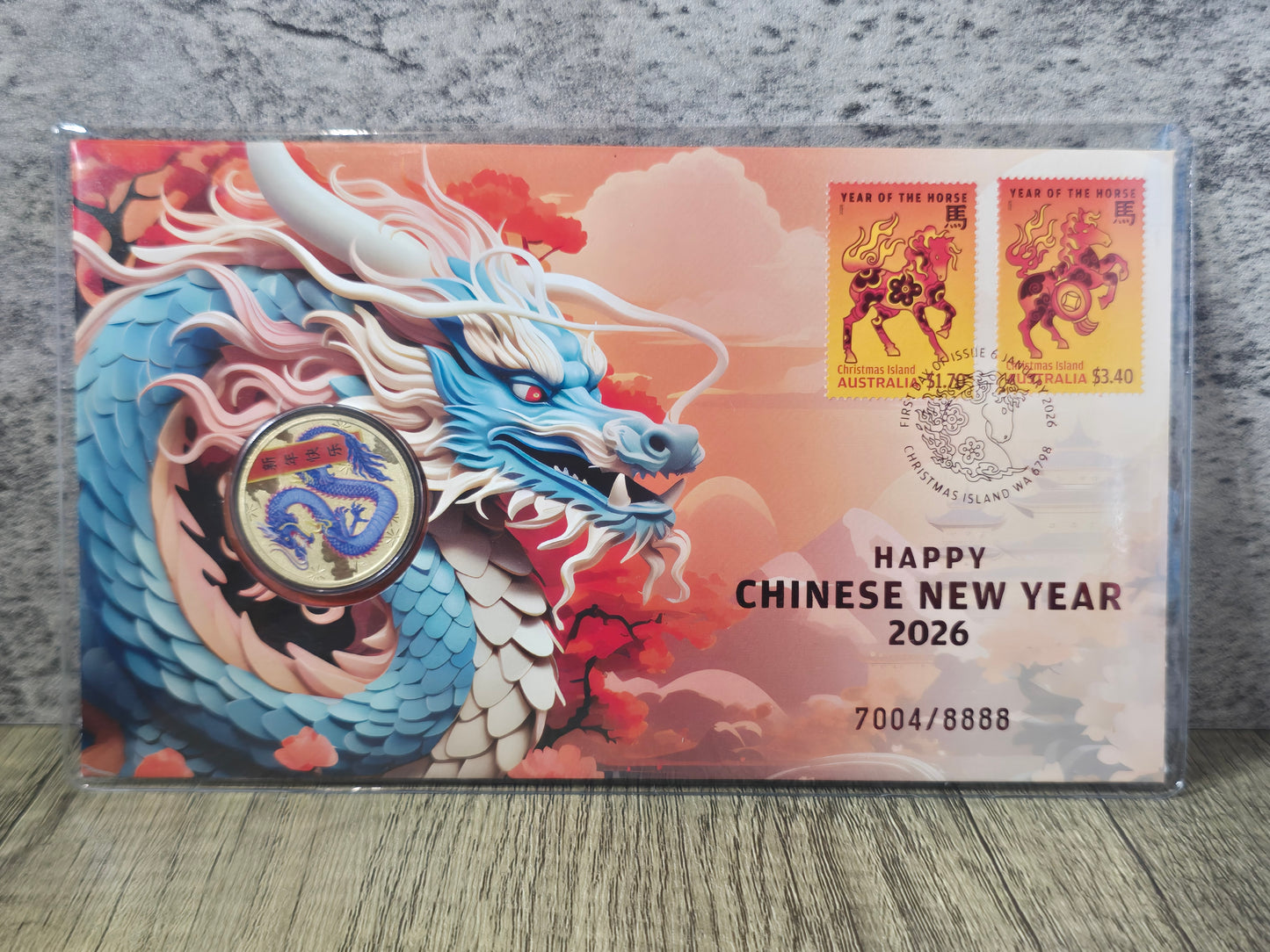 Chinese New Year Blue Dragon $1 PNC 2026
