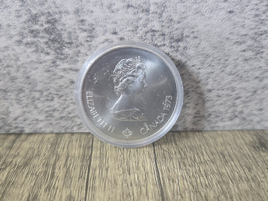 1973 Silver $5 Canada, 1976 Montreal Olympics (Sailing) 24.3g/.925