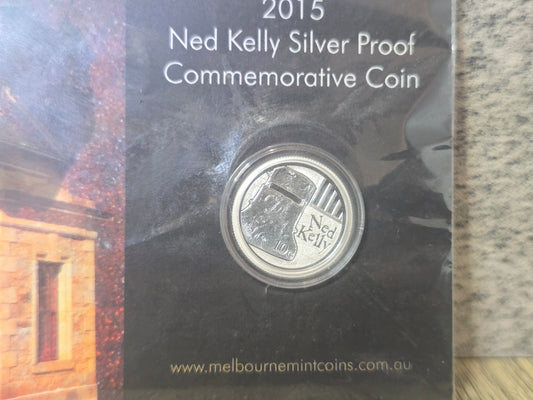 Ned Kelly 1/10th Silver Proof 2015 (#001/300)