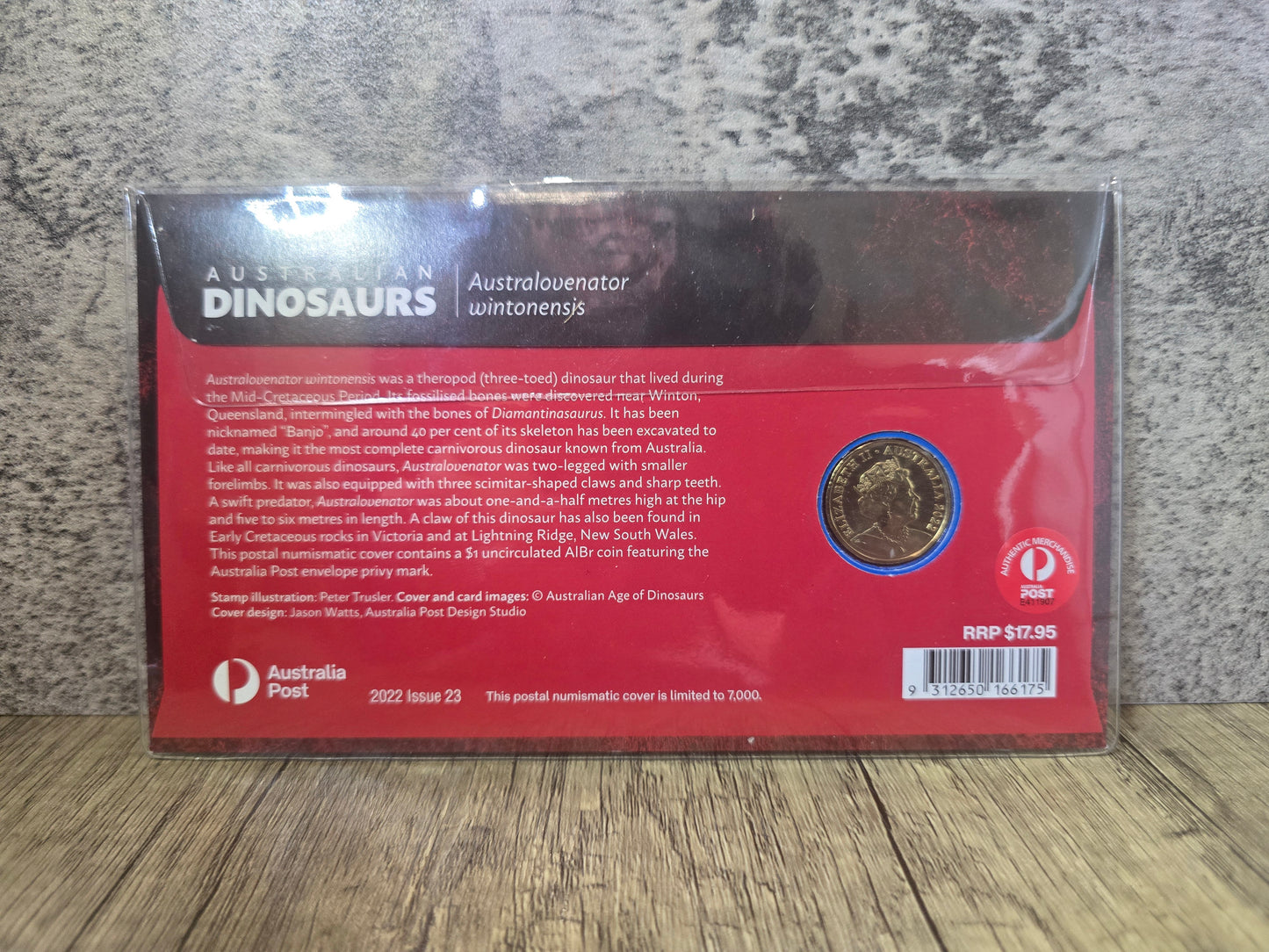 Dinosaur 2022 Australovenator Privy $1 PNC