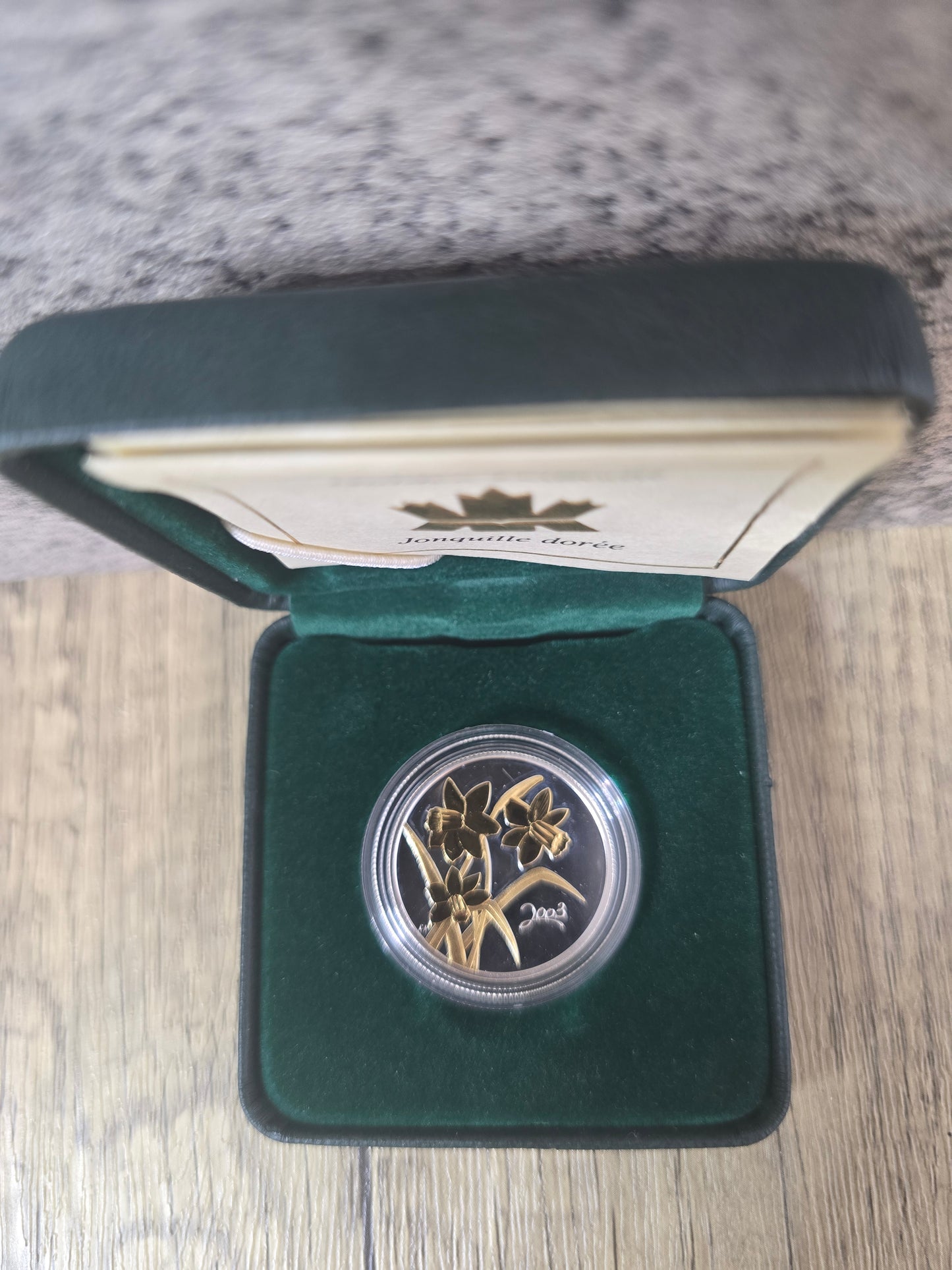 Golden Daffodil Canada 50c Silver Proof 2003