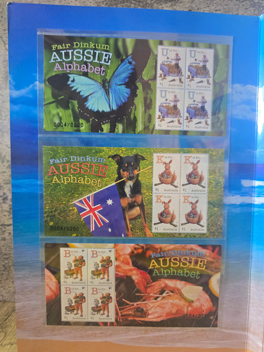 Fair Dinkum Aussie Alphabet Impressions Stamp and PNC Folio, 2017 (4/200)