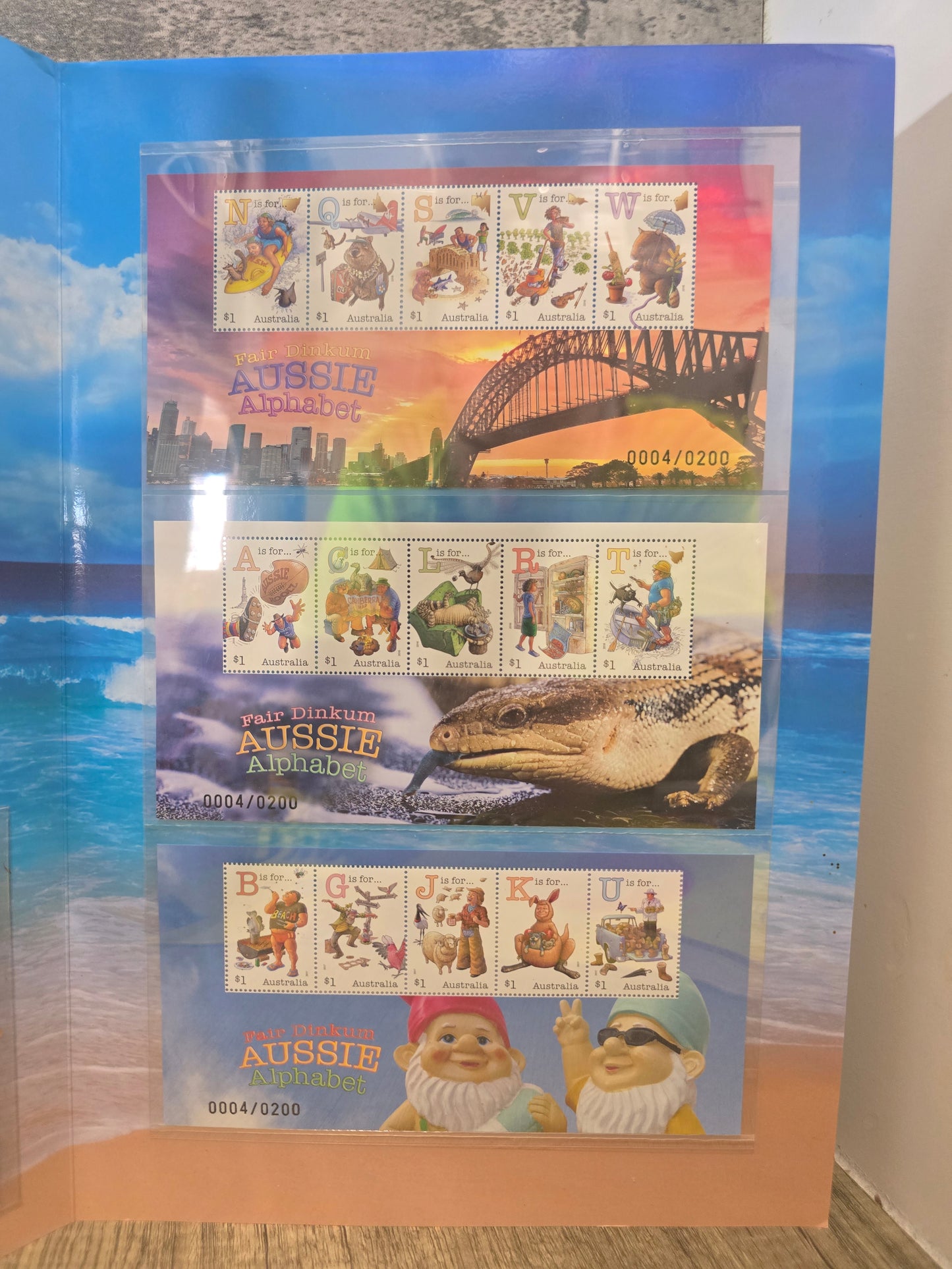 Fair Dinkum Aussie Alphabet Impressions Stamp and PNC Folio, 2017 (4/200)